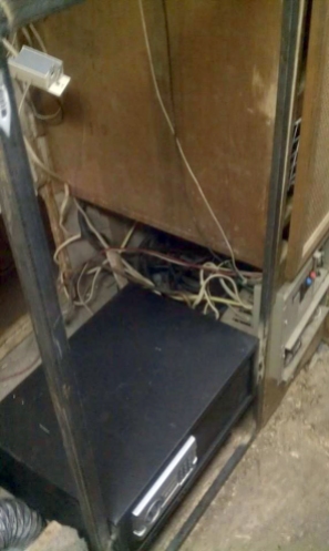 Welded in a refrigerator frame and installed a safe
