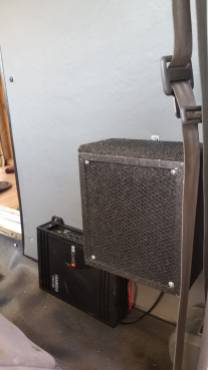 Speaker installed with amp